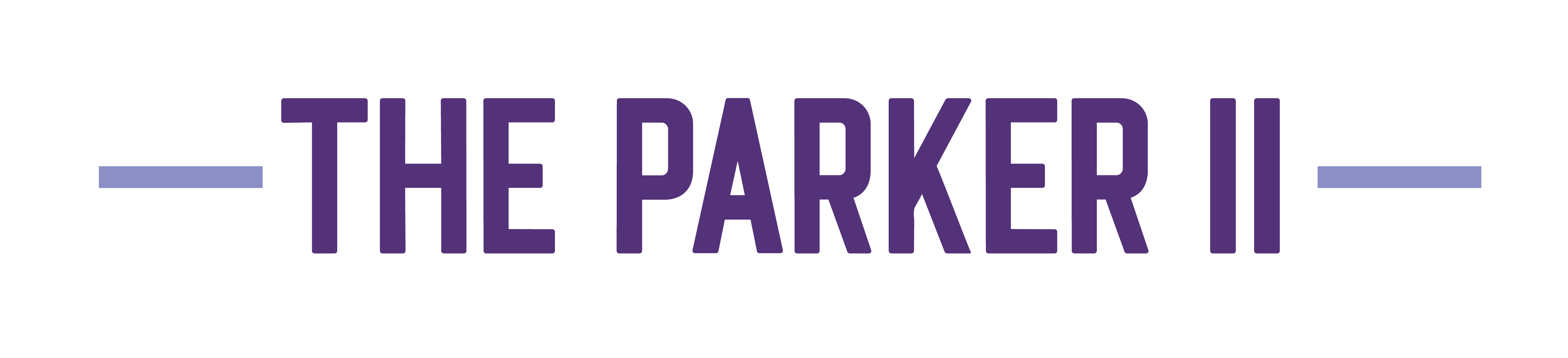 The image displays the title "THE PARKER II" in bold purple letters.